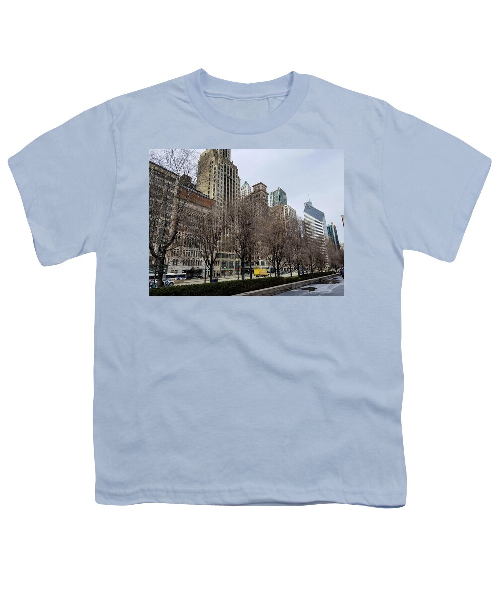 Millennium Park Youth T-Shirt featuring the photograph Old Chicago Skyscrapers by Britten Adams