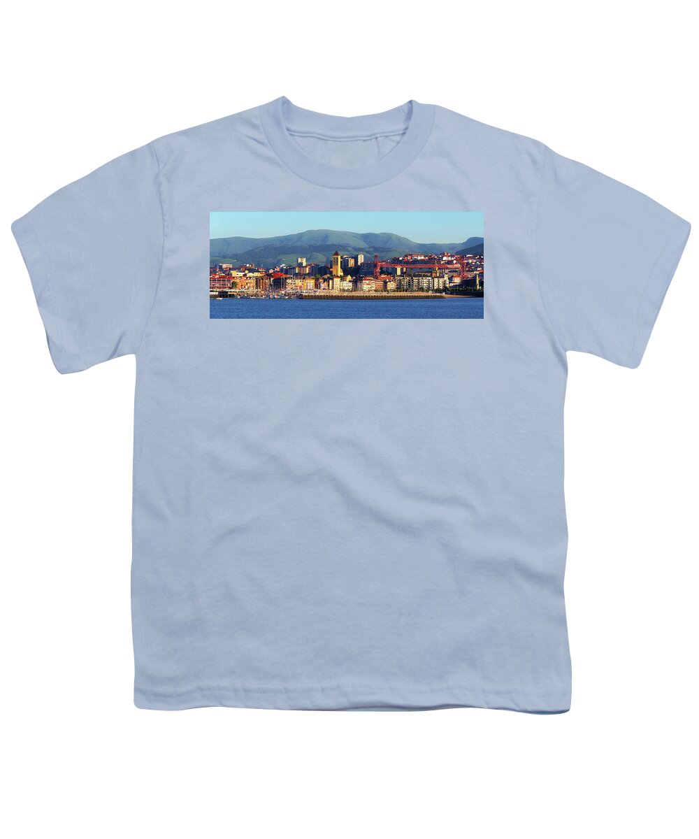 Getxo Youth T-Shirt featuring the photograph Panorama of Las Arenas of Getxo by Mikel Martinez de Osaba