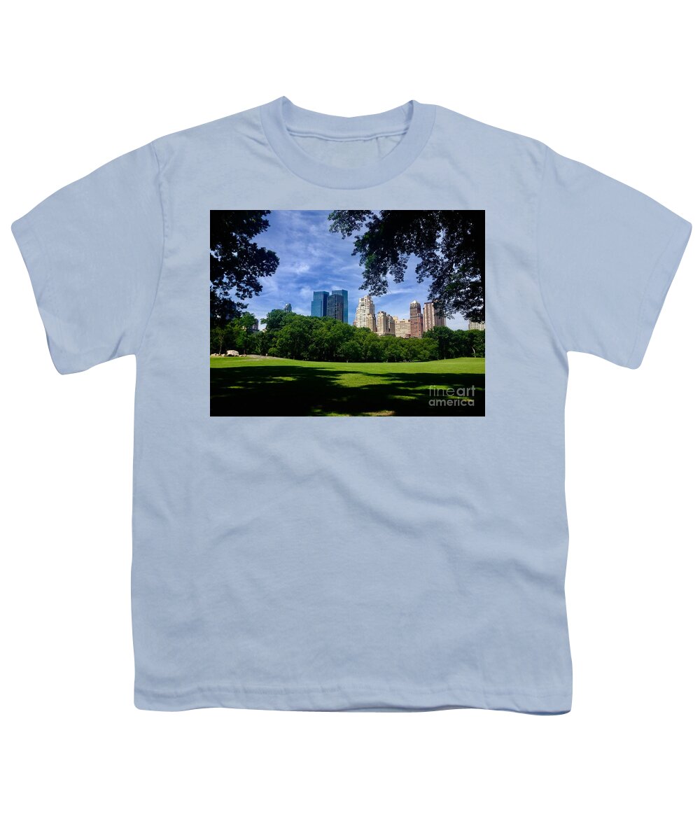 Central Park Youth T-Shirt featuring the photograph Park #1 by Dennis Richardson