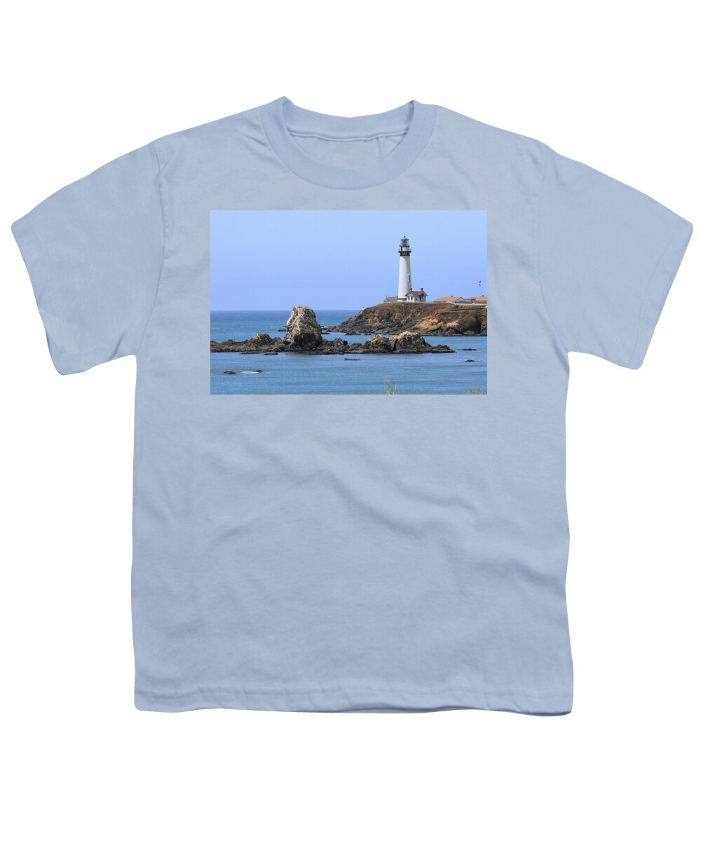 California Youth T-Shirt featuring the photograph Pigeon Point Lighthouse by Lou Ford