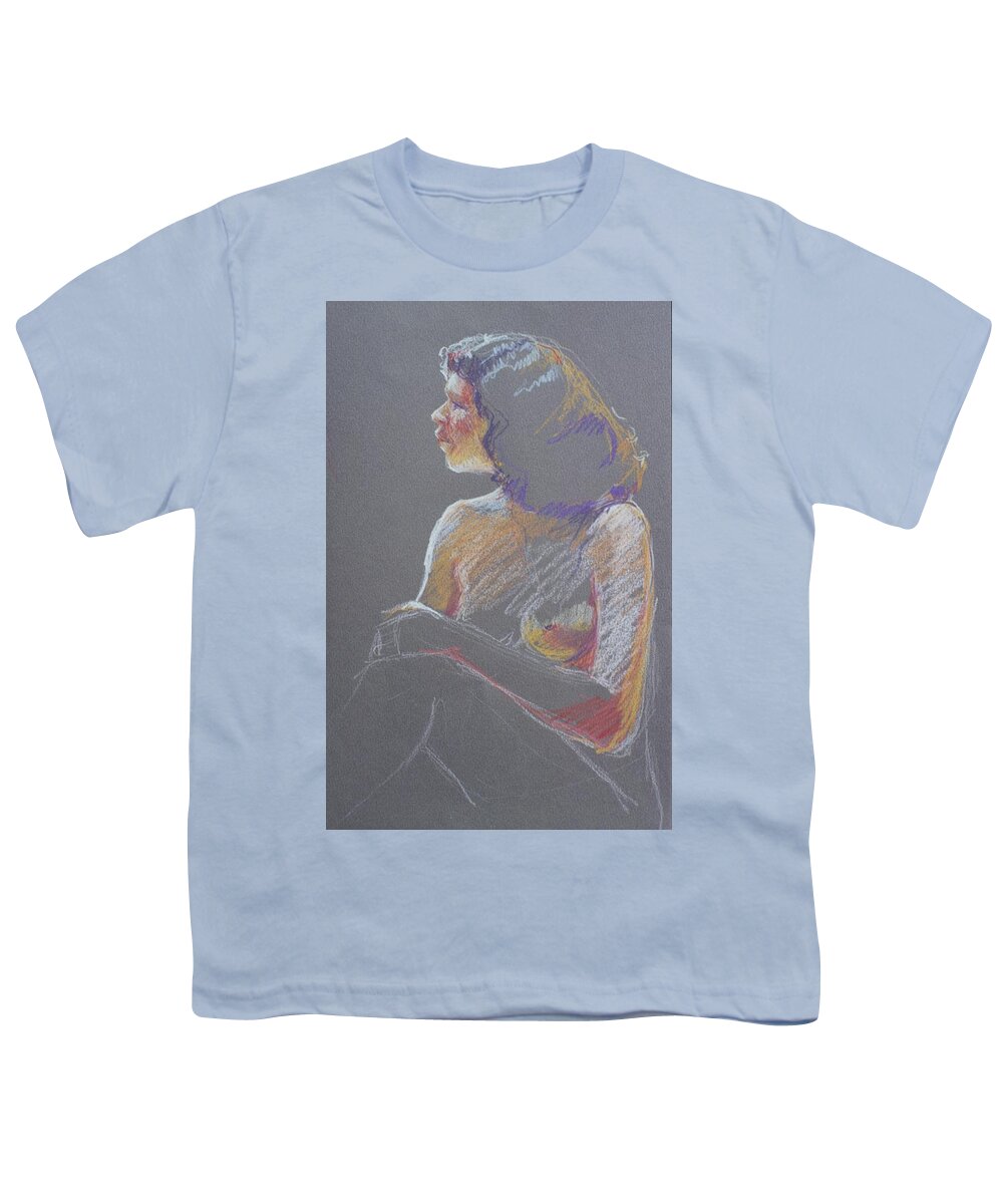 Close Up Youth T-Shirt featuring the painting Profile 2 by Barbara Pease