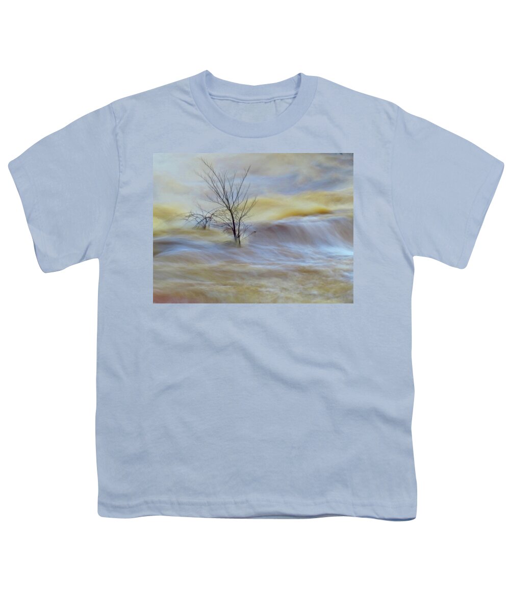 River Youth T-Shirt featuring the digital art Raging River by Kathleen Illes