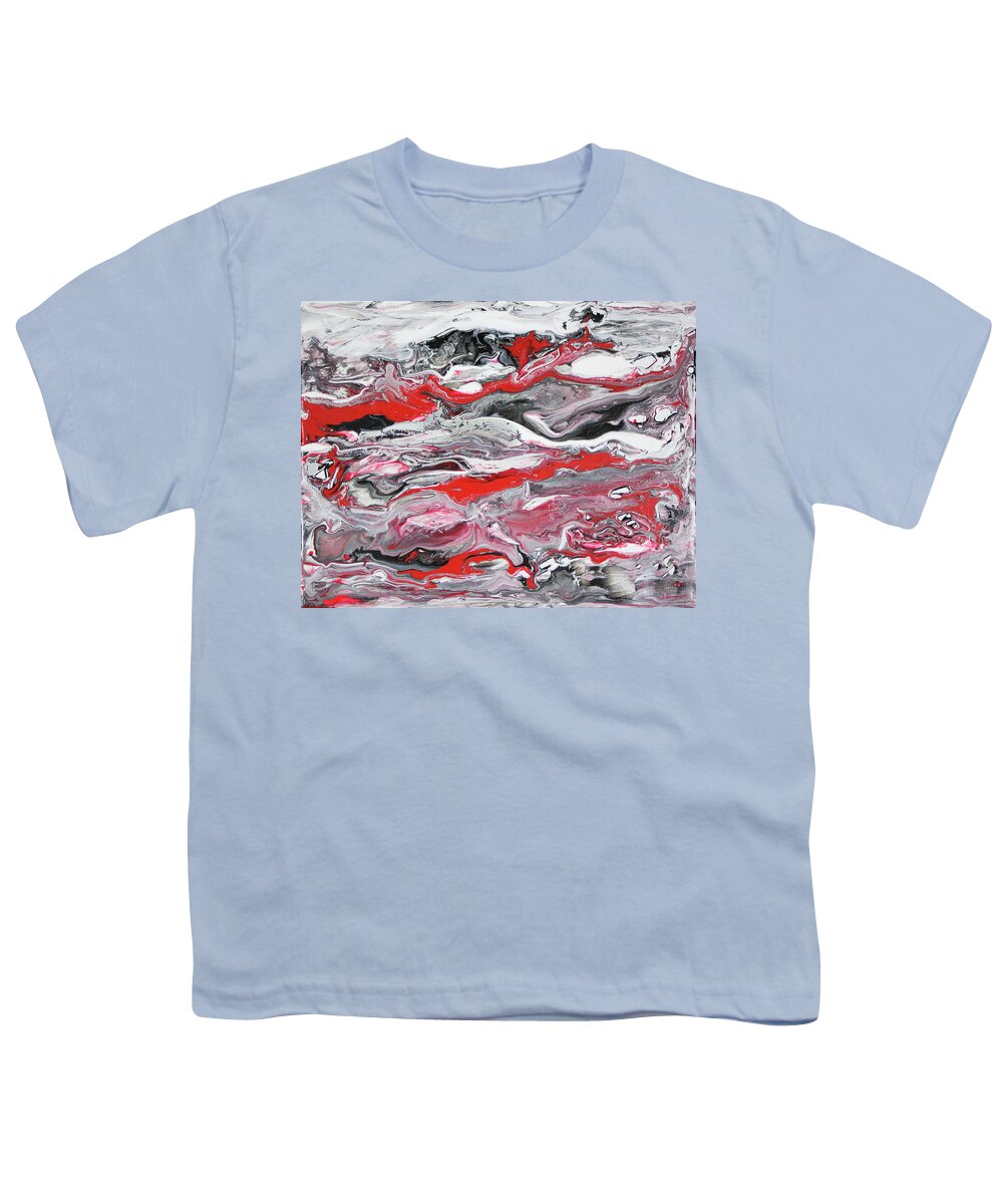 Red Youth T-Shirt featuring the painting Red Strata by Madeleine Arnett