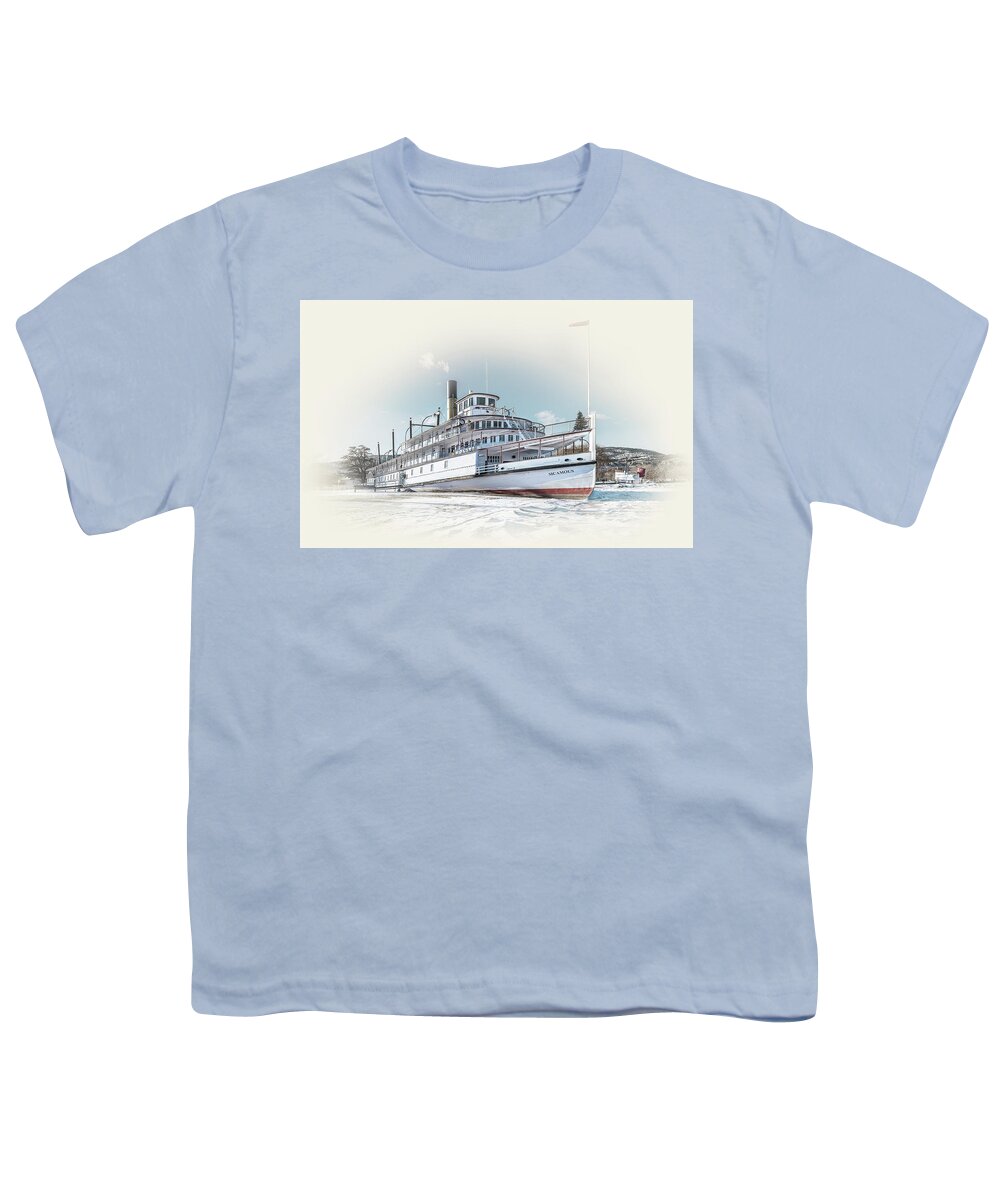 S S Sicamous Youth T-Shirt featuring the photograph S. S. Sicamous II by John Poon