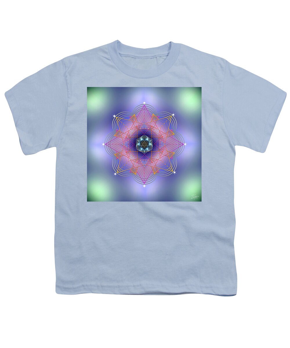 Endre Youth T-Shirt featuring the digital art Sacred Geometry 693 by Endre Balogh