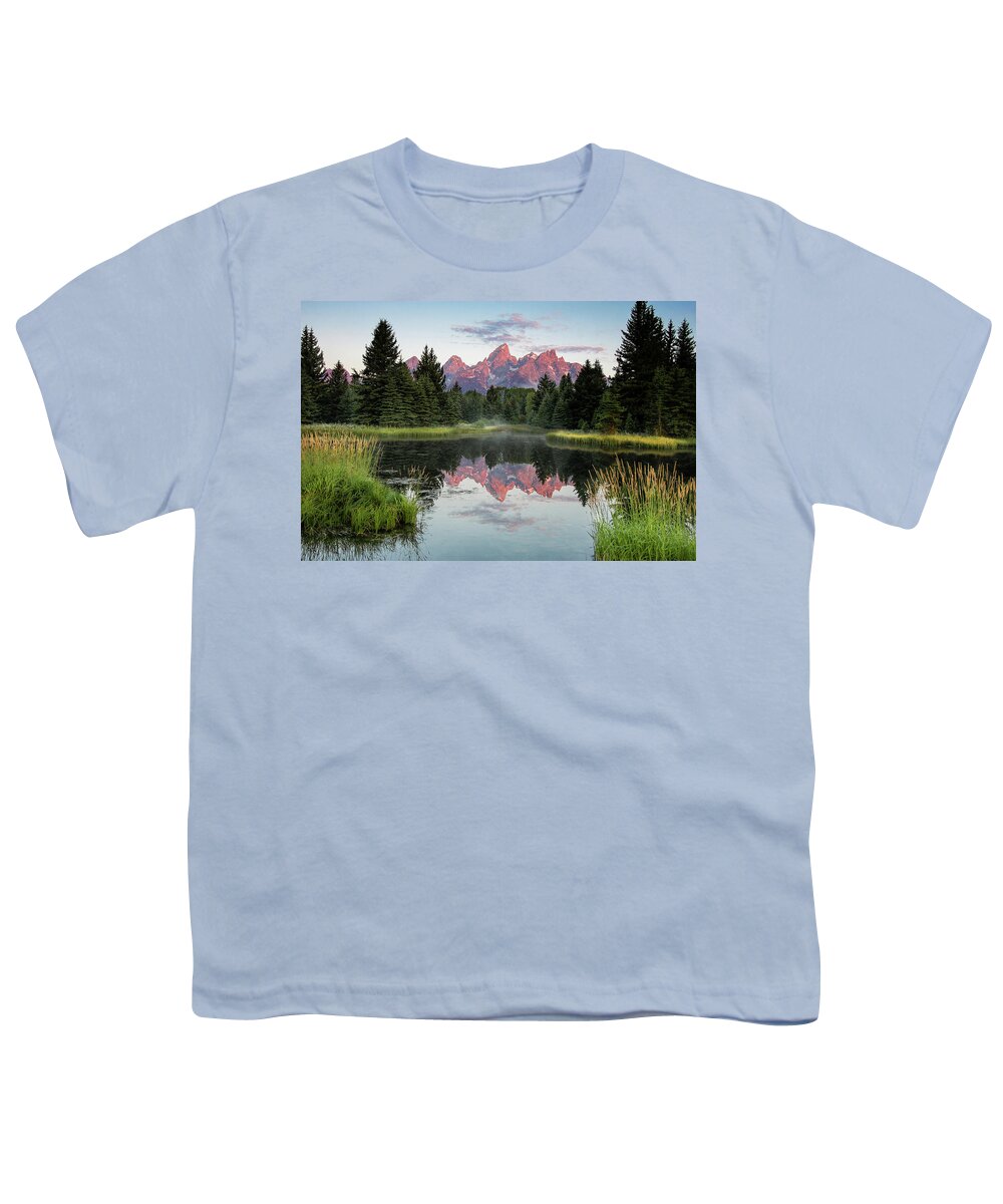 Schwabacher Youth T-Shirt featuring the photograph Schwabacher Landing Sunrise by Ronnie And Frances Howard