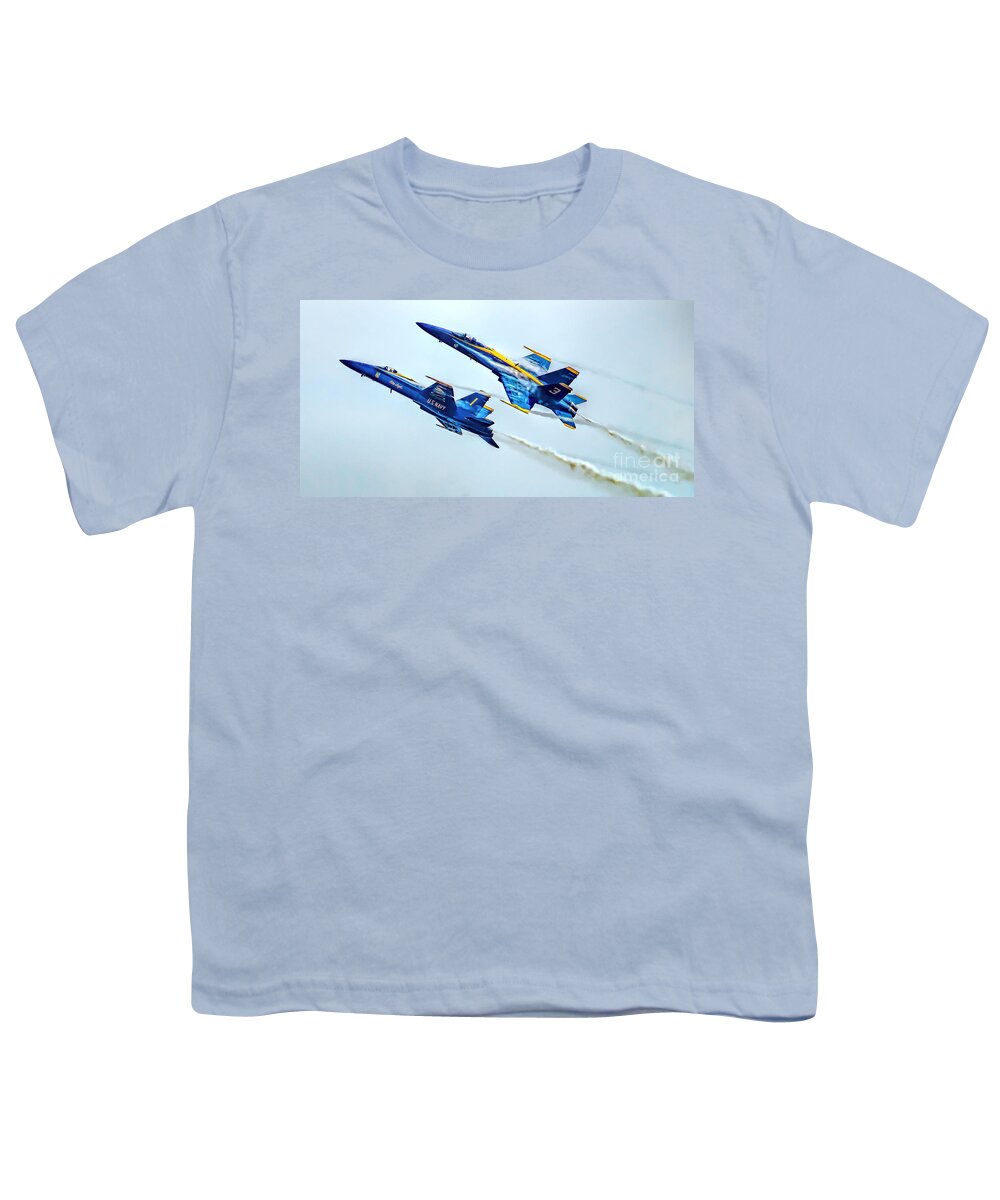 Air Youth T-Shirt featuring the photograph Screaming Blue Angles by Nick Zelinsky Jr