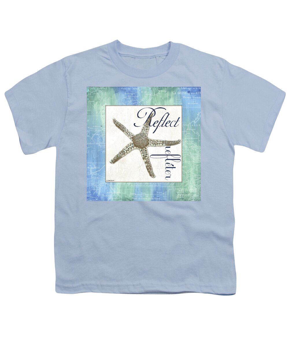 Starfish Youth T-Shirt featuring the painting Sea Glass 3 by Debbie DeWitt
