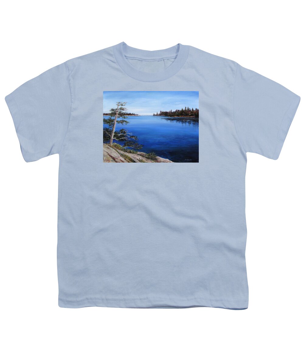 River Youth T-Shirt featuring the painting Sentinel by Jan Byington