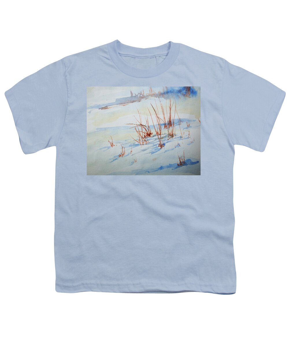 Landscape Paintings Youth T-Shirt featuring the painting Simple Sketch by Julie Lueders 