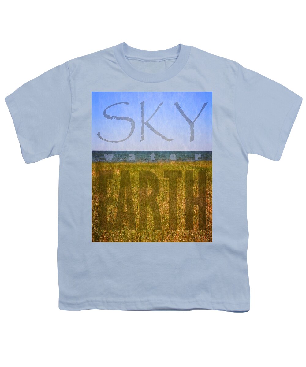 Water Youth T-Shirt featuring the photograph Sky Water Earth 2.0 by Michelle Calkins