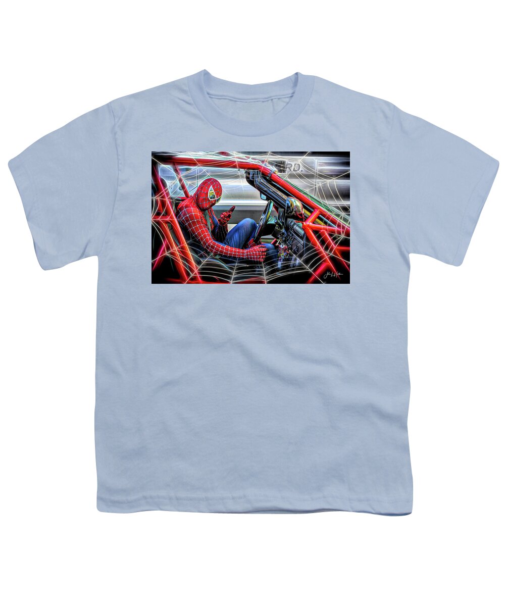 Spiderman Youth T-Shirt featuring the photograph Spider Guy by John Haldane