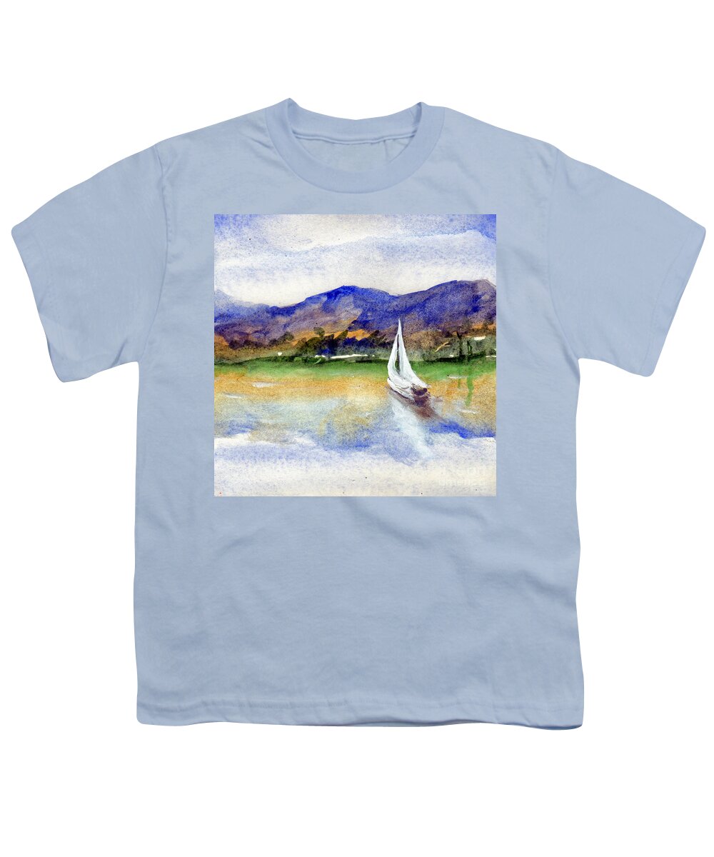 Catalina Youth T-Shirt featuring the painting Spring at Our Island by Randy Sprout