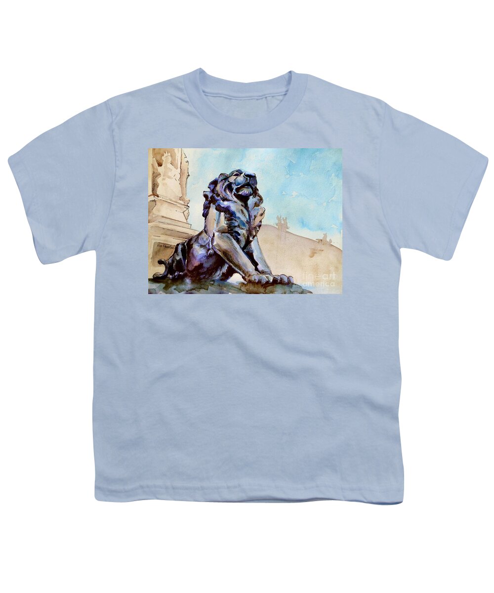 Statue Youth T-Shirt featuring the painting Standing Guard by K M Pawelec