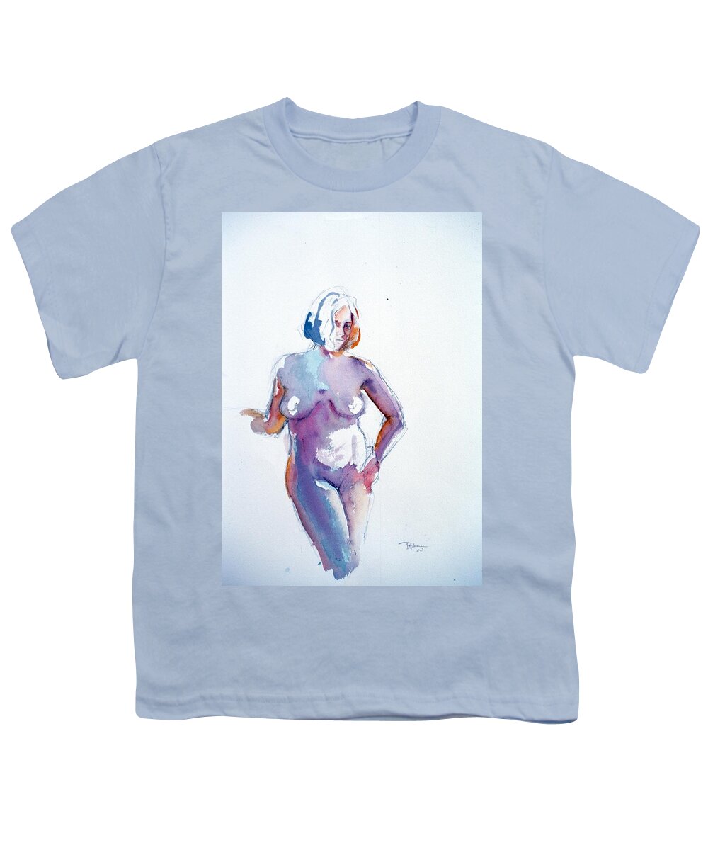 Full Body Youth T-Shirt featuring the painting Standing study by Barbara Pease