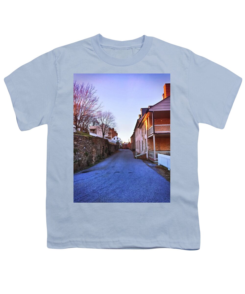 Harpers Ferry Youth T-Shirt featuring the photograph Streets of Harpers Ferry by Chris Montcalmo