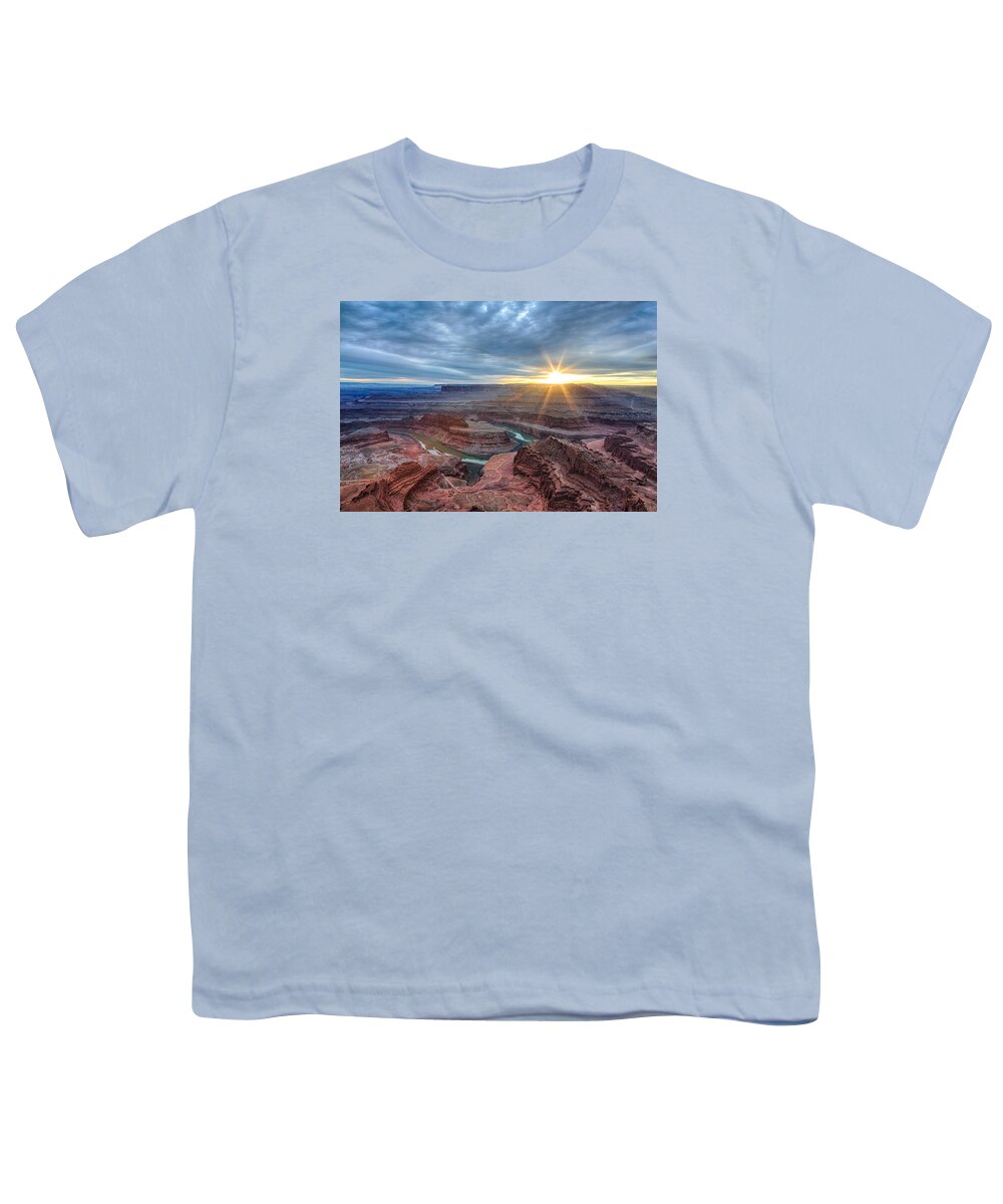Utah Youth T-Shirt featuring the photograph Sunburst At Dead Horse Point by Denise Bush
