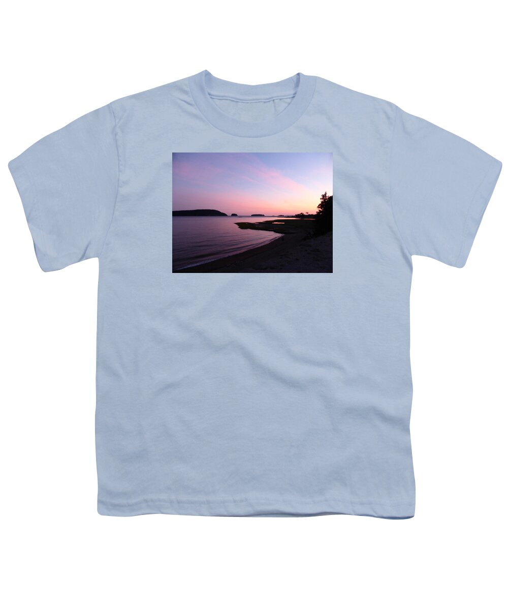 Nova Scotia Youth T-Shirt featuring the photograph Sunset at Five Islands by Joel Deutsch