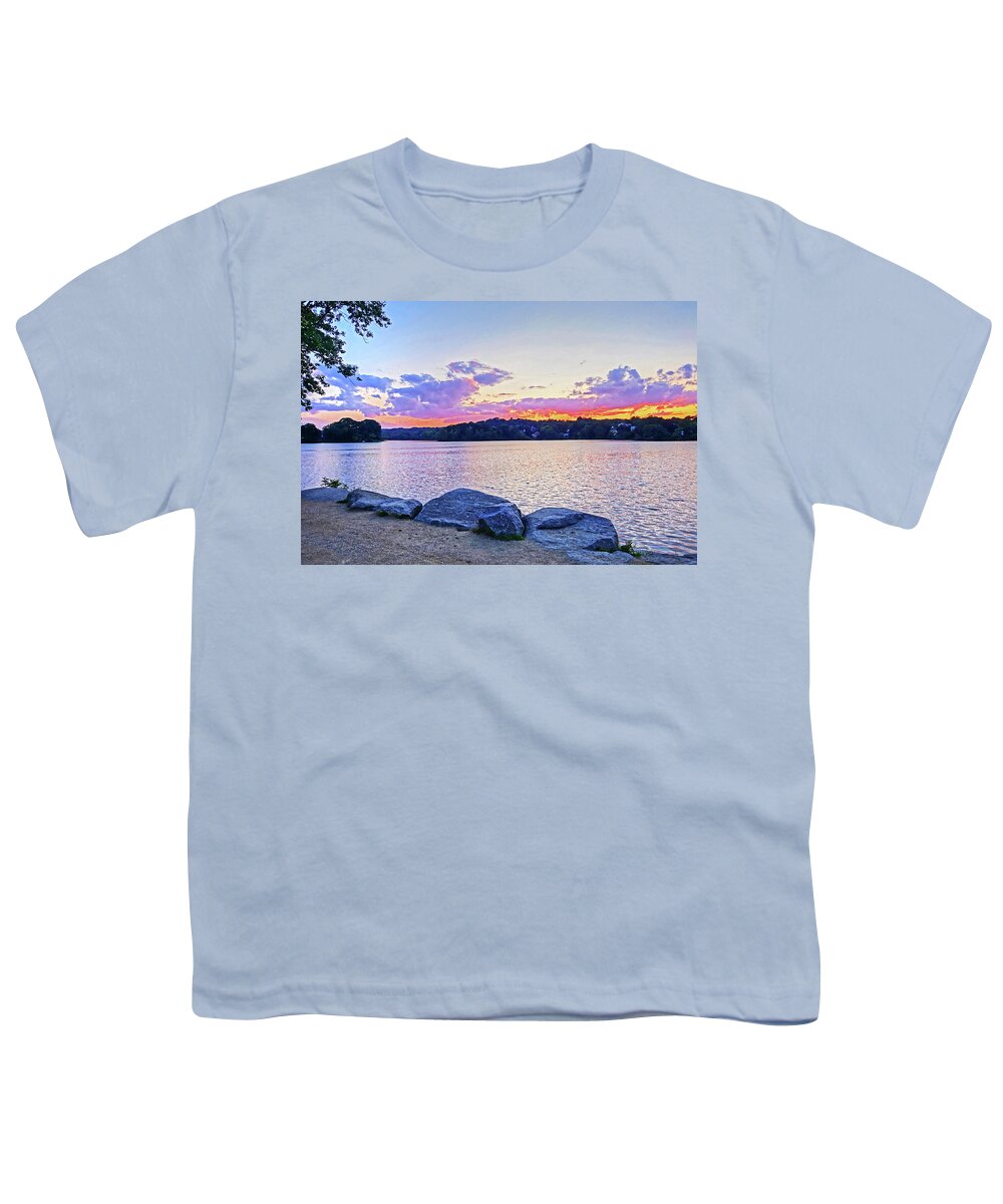 Spy Youth T-Shirt featuring the photograph Sunset on Spy Pond Arlington MA by Toby McGuire
