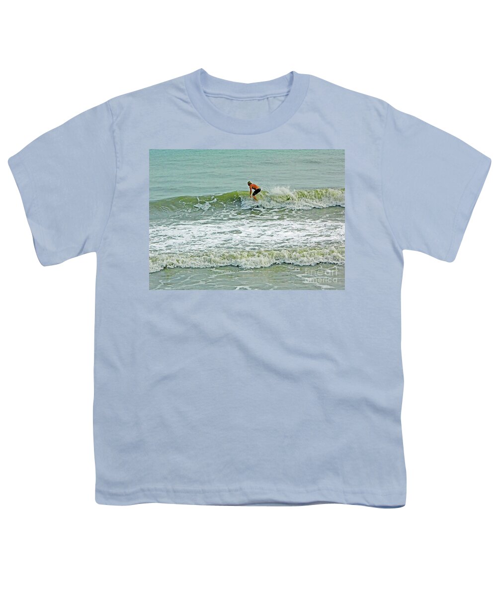 Wabasso Youth T-Shirt featuring the photograph Surfing in Florida by D Hackett