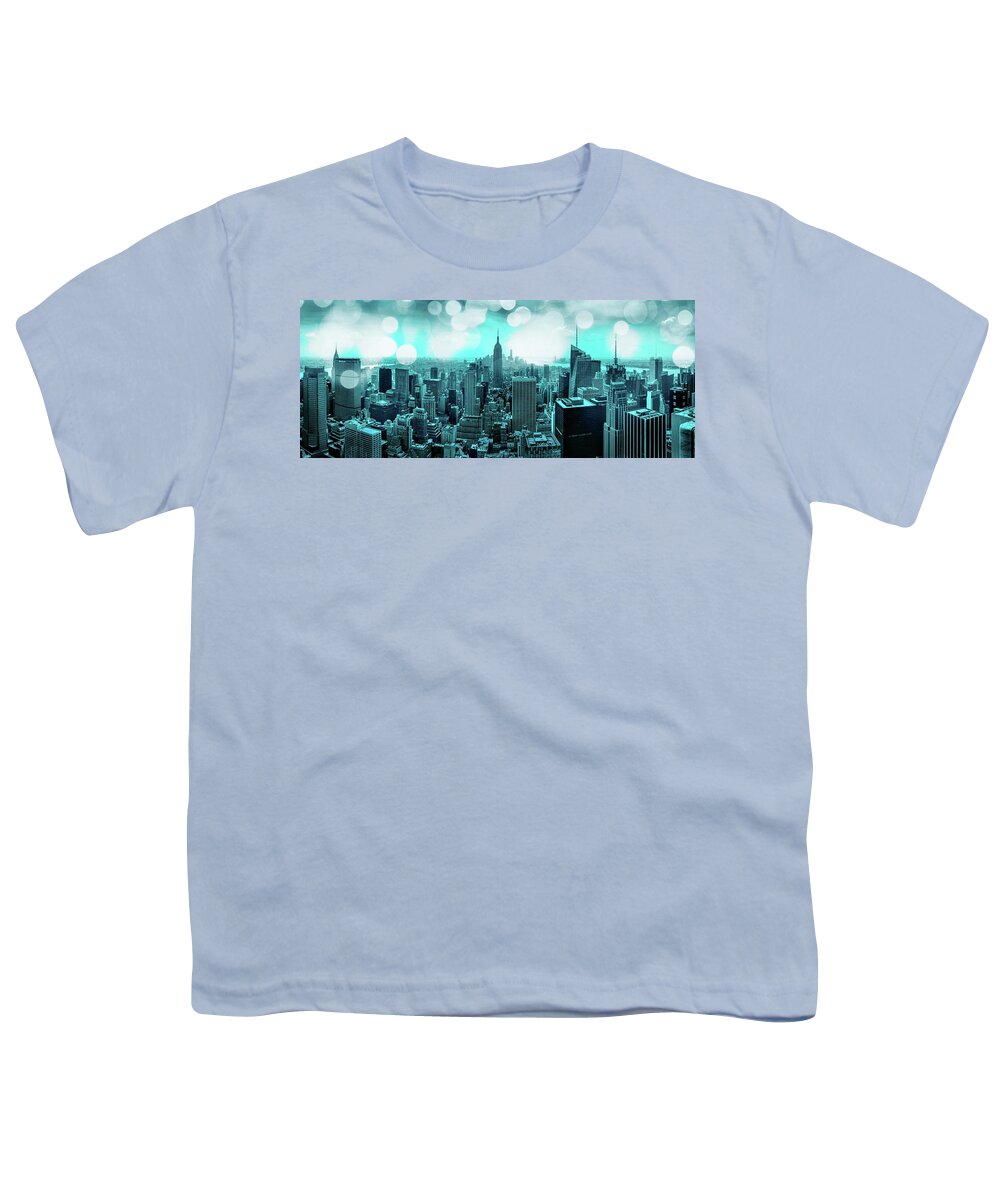 Manhattan Skyline Youth T-Shirt featuring the photograph The Fairytale Begins by Az Jackson