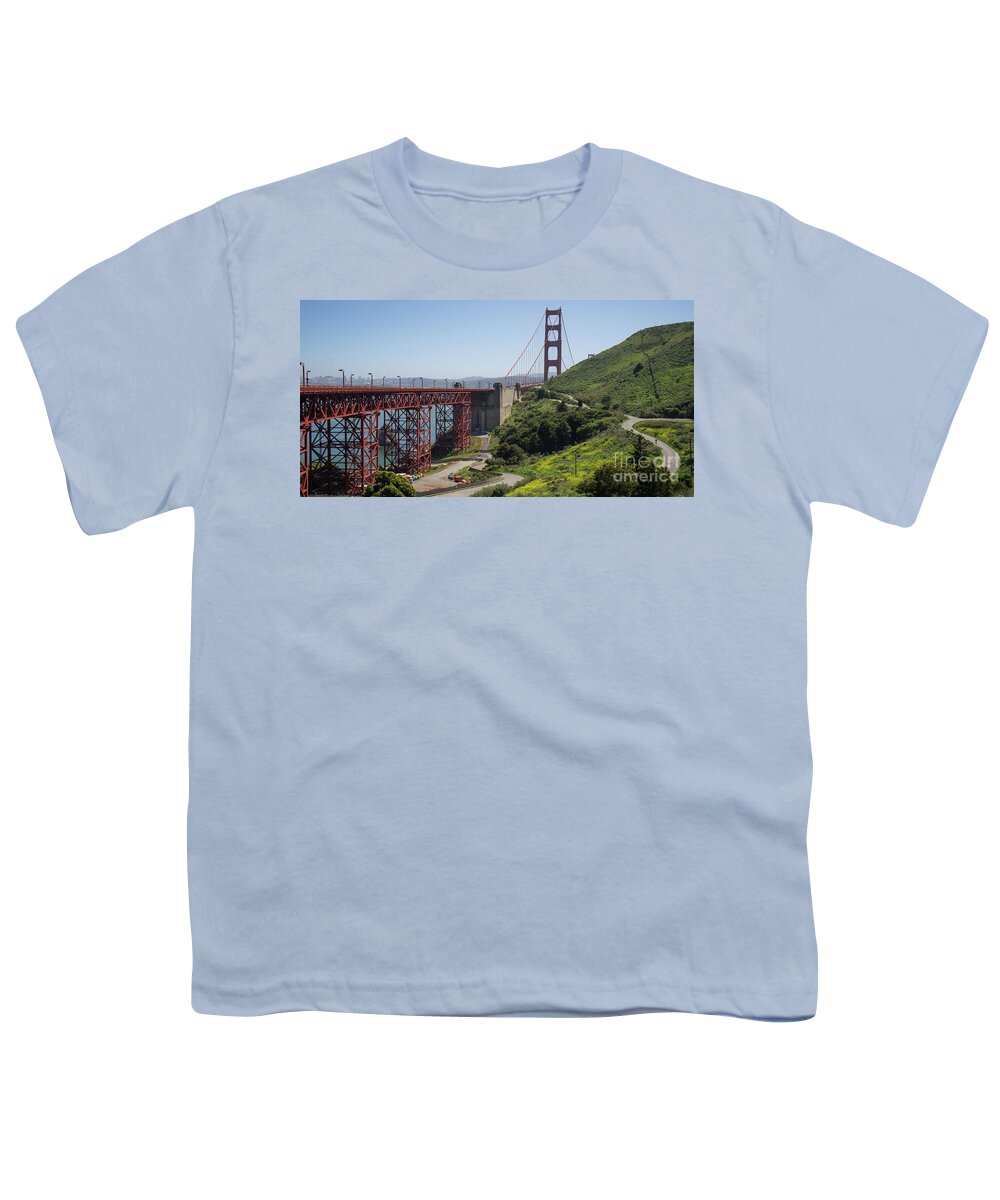 Wingsdomain Youth T-Shirt featuring the photograph The San Francisco Golden Gate Bridge DSC6139long by San Francisco