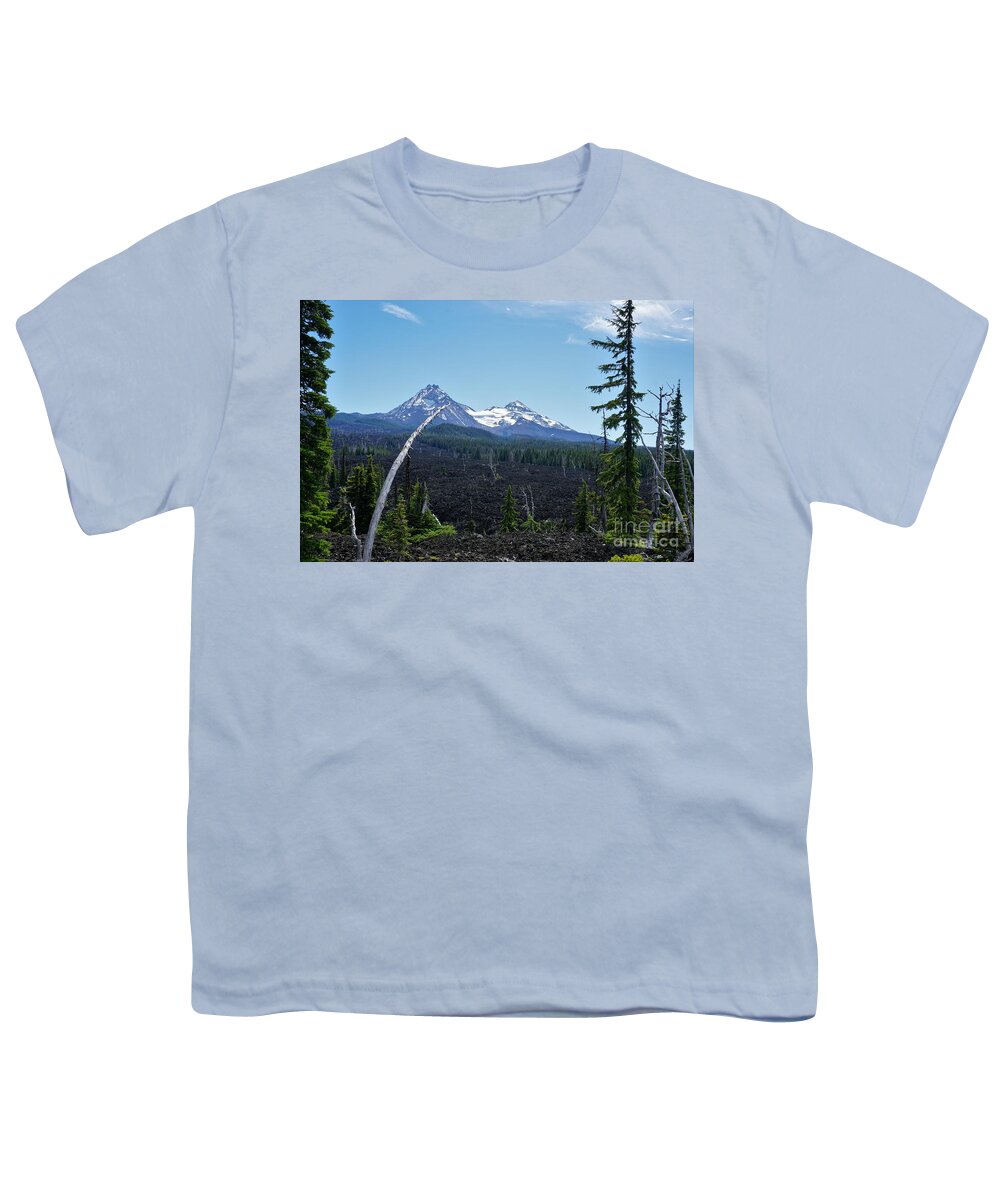 Three Sisters Youth T-Shirt featuring the photograph Three Sisters, Oregon by Merle Grenz