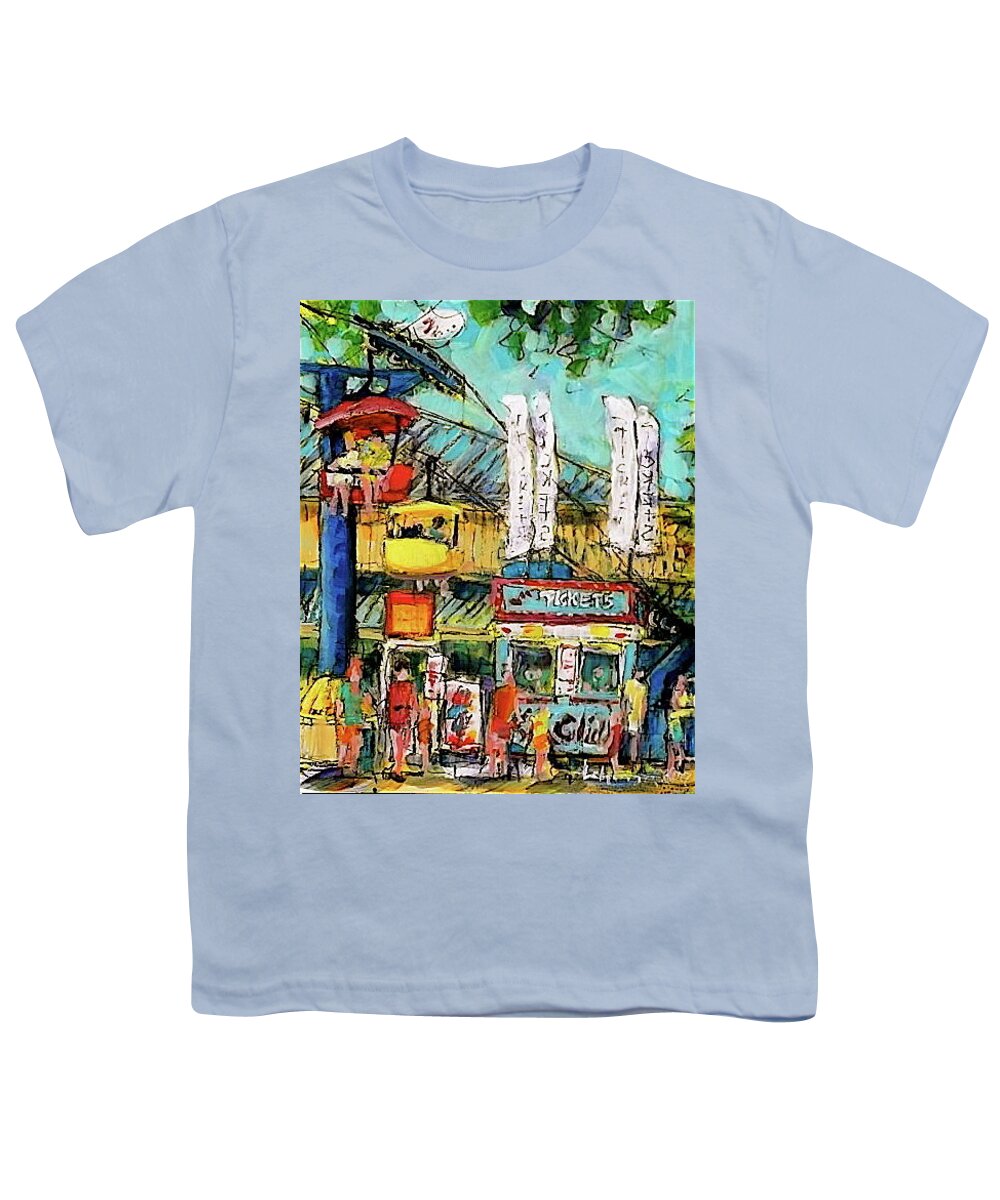 Paintings Youth T-Shirt featuring the painting Ticket To Ride by Les Leffingwell