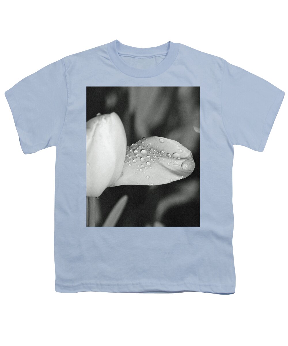 Tulip Youth T-Shirt featuring the photograph Tulips - Beauty In Bloom - BW Infrared SFX 17 by Pamela Critchlow