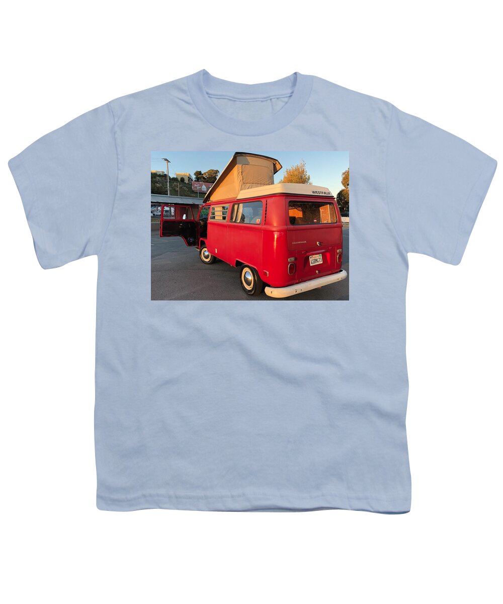 Volkswagen Bus T2 Westfalia Youth T-Shirt featuring the photograph Volkswagen Bus T2 Westfalia by Jackie Russo