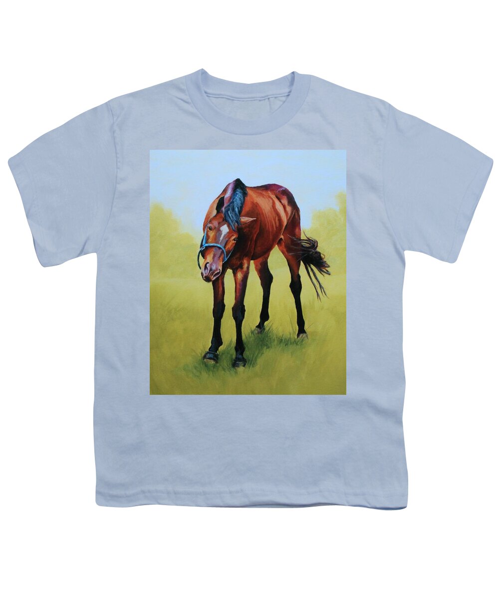 Joan Frimberger Youth T-Shirt featuring the painting Wassup? by Joan Frimberger
