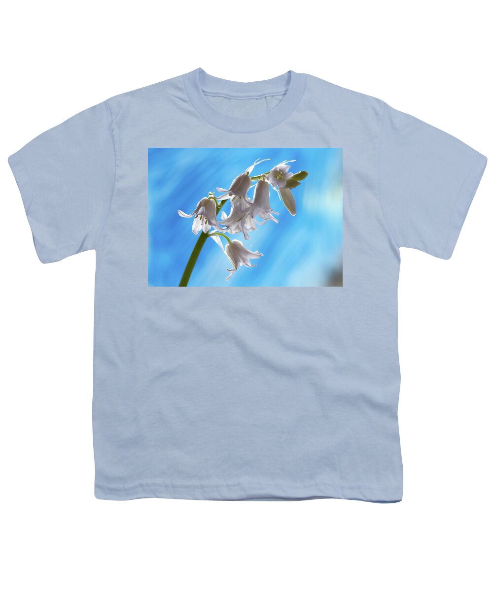 Background Youth T-Shirt featuring the photograph White Bells by Shirley Mitchell