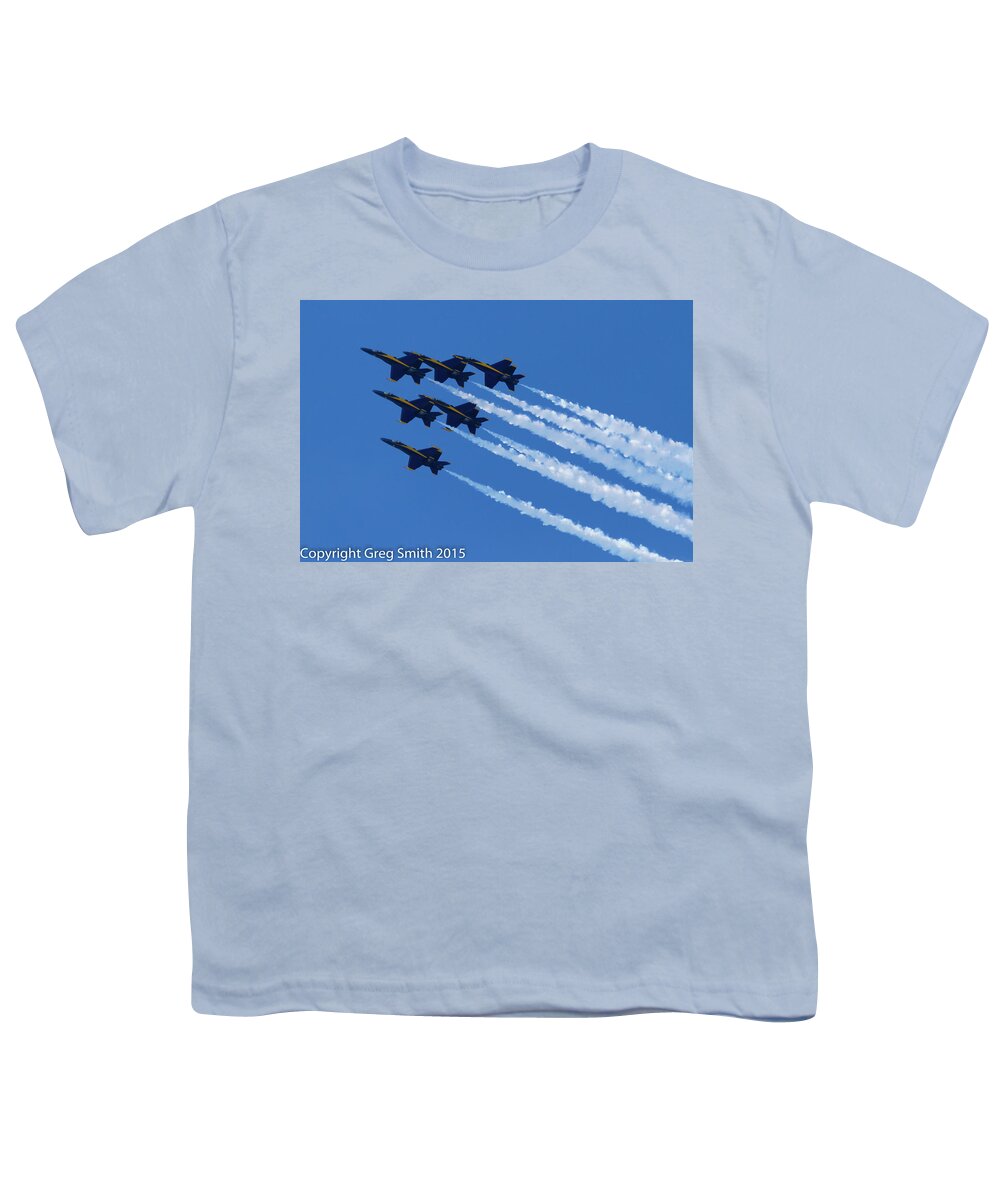 Blue Angels Nas Oceana Youth T-Shirt featuring the photograph Blue Angels NAS Oceana #22 by Greg Smith