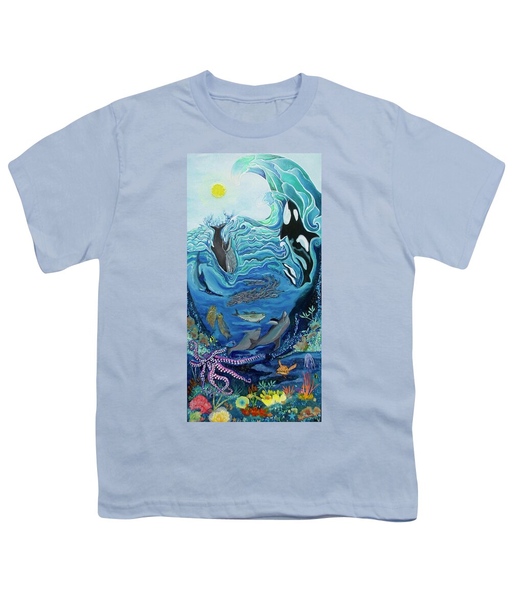 Ocean Youth T-Shirt featuring the painting Deep Sea Treasures by Patricia Arroyo