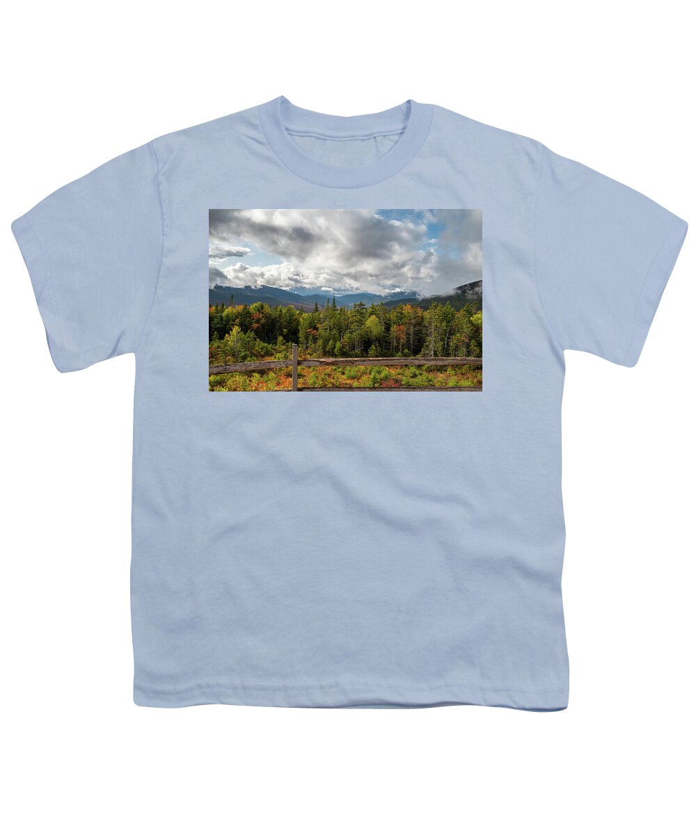 Kancamagus Youth T-Shirt featuring the photograph Fall Foliage after a Storm on the Kancamagus Highway in the White Mountains II by William Dickman