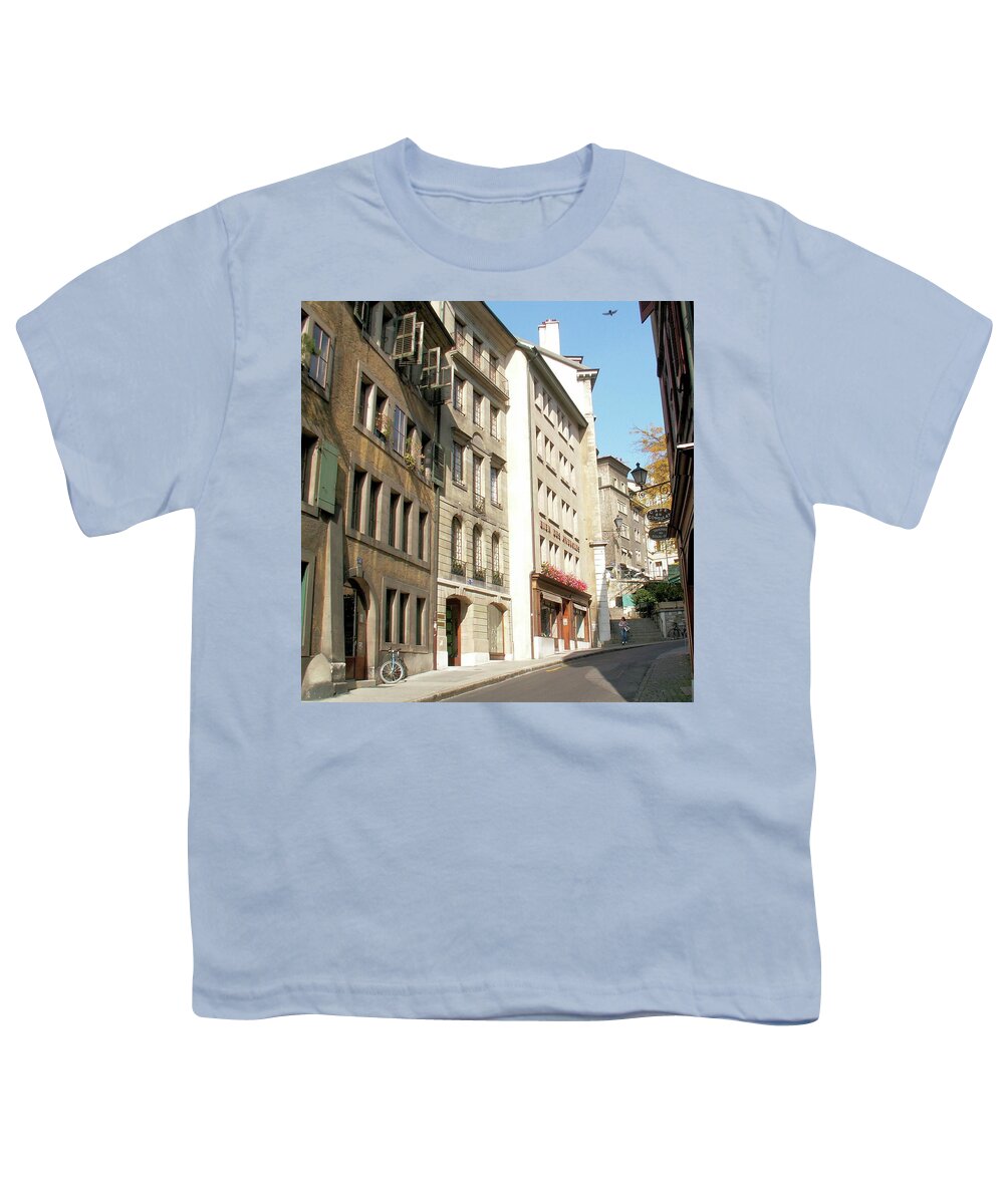 Travel Youth T-Shirt featuring the photograph Geneva Living by Karen Stansberry