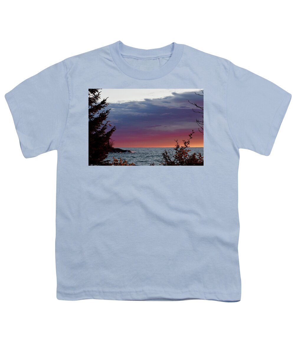 Lake Superior Youth T-Shirt featuring the photograph Glad I Woke Up Early by Hella Buchheim