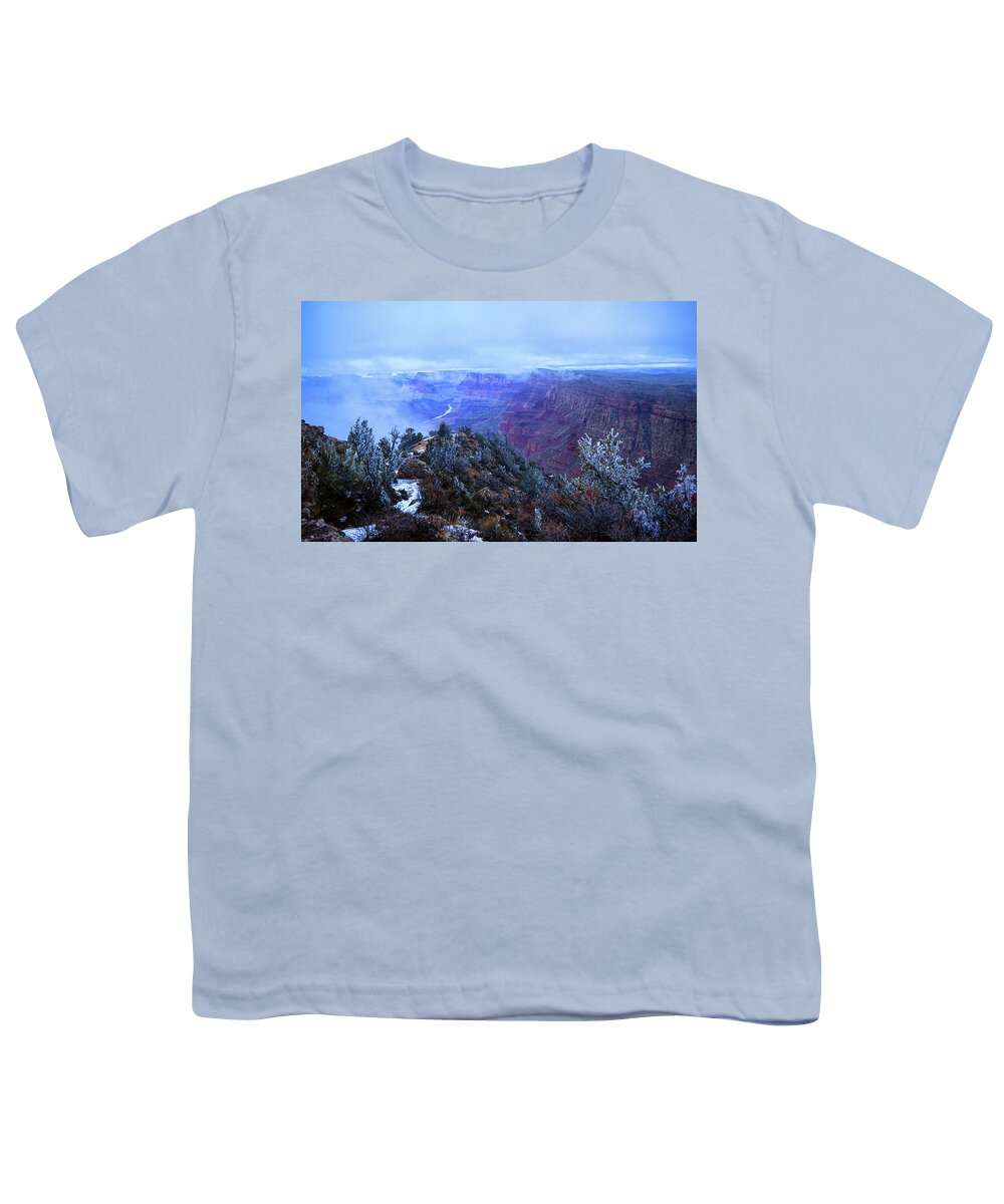 Grand Canyon Youth T-Shirt featuring the photograph Grand Canyon Winter Scene by Chance Kafka