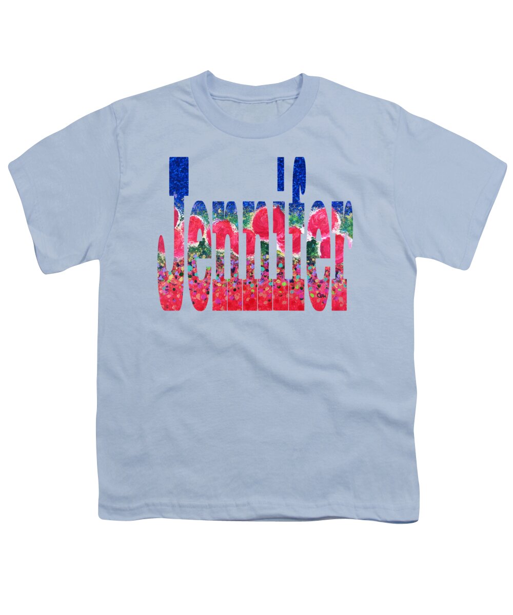Jennifer Youth T-Shirt featuring the digital art Jennifer by Corinne Carroll