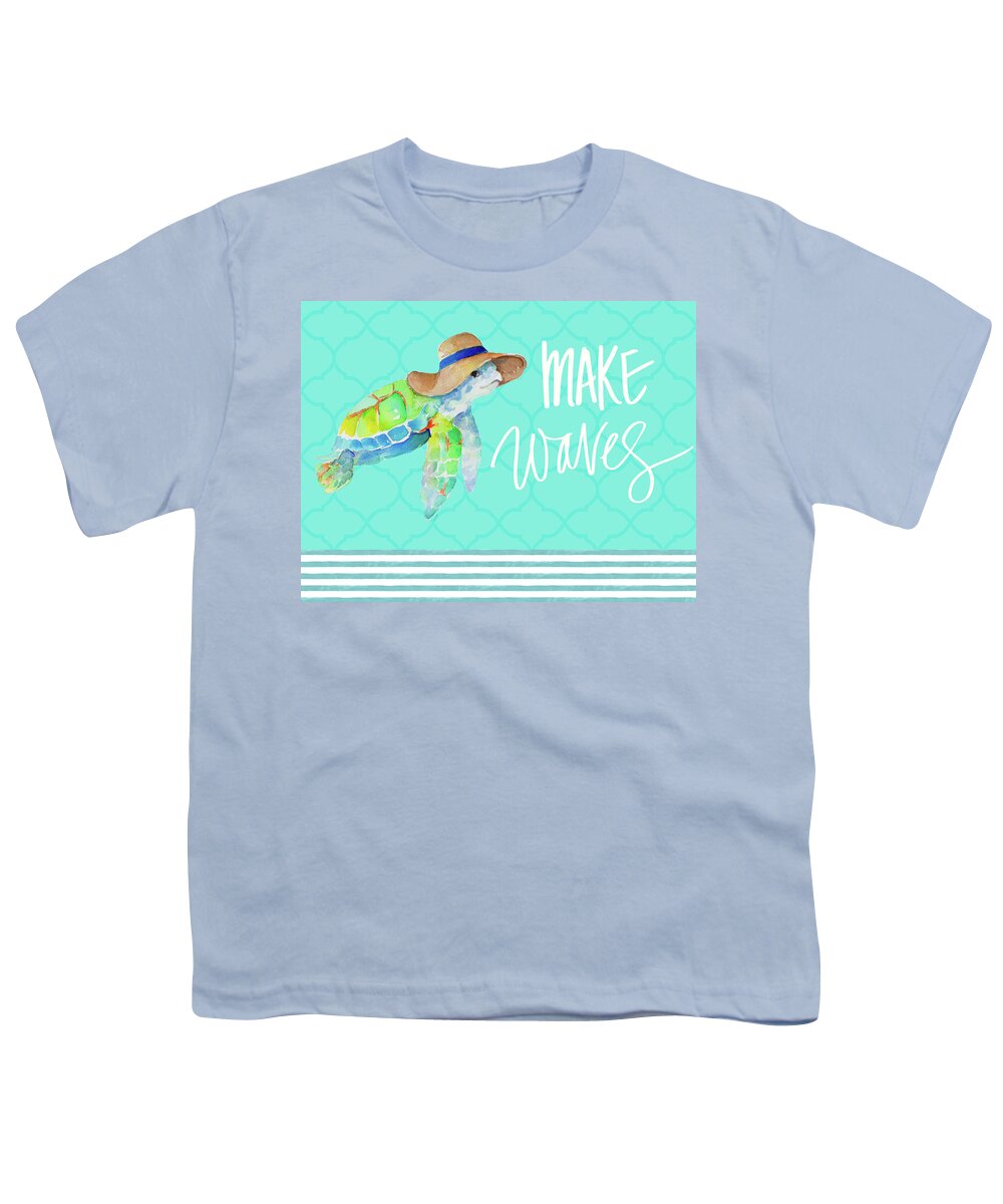 Make Youth T-Shirt featuring the painting Make Waves by Lanie Loreth