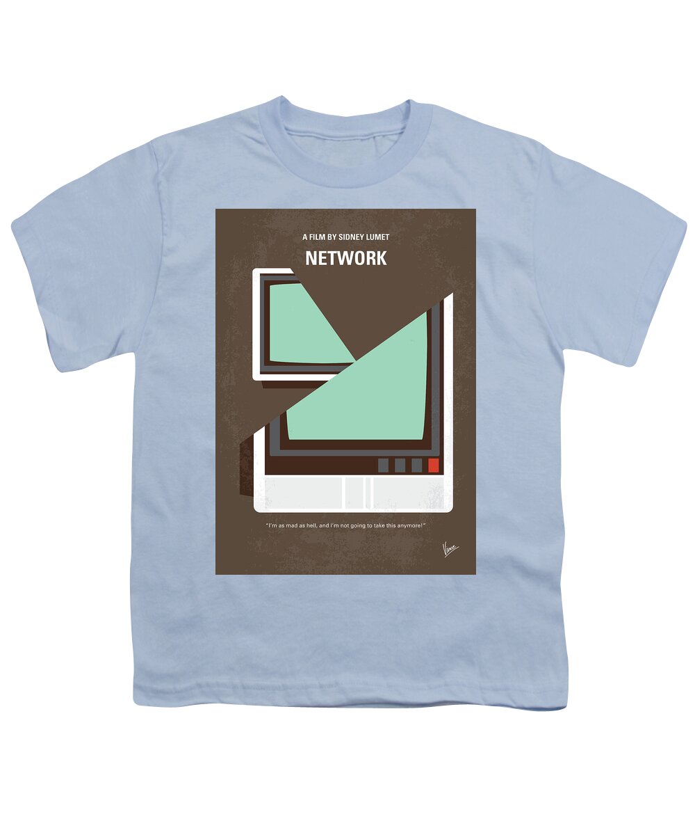 Network Youth T-Shirt featuring the digital art No1021 My Network minimal movie poster by Chungkong Art