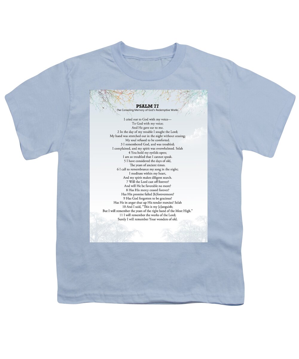Psalm 77 Youth T-Shirt featuring the painting Psalm 77 Pg 1 by Trilby Cole