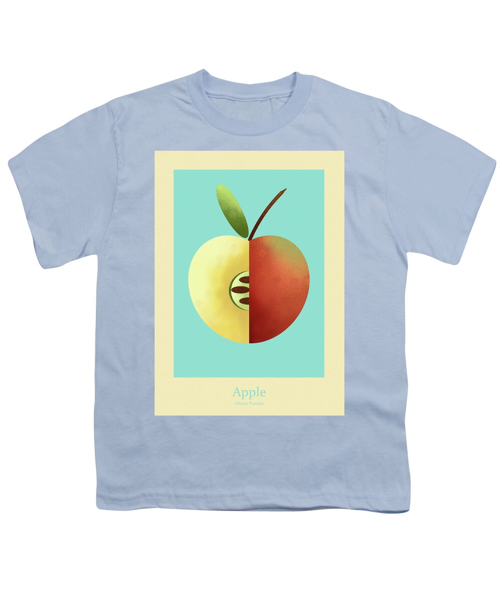 Apple Youth T-Shirt featuring the painting Red Apple by Joe Gilronan