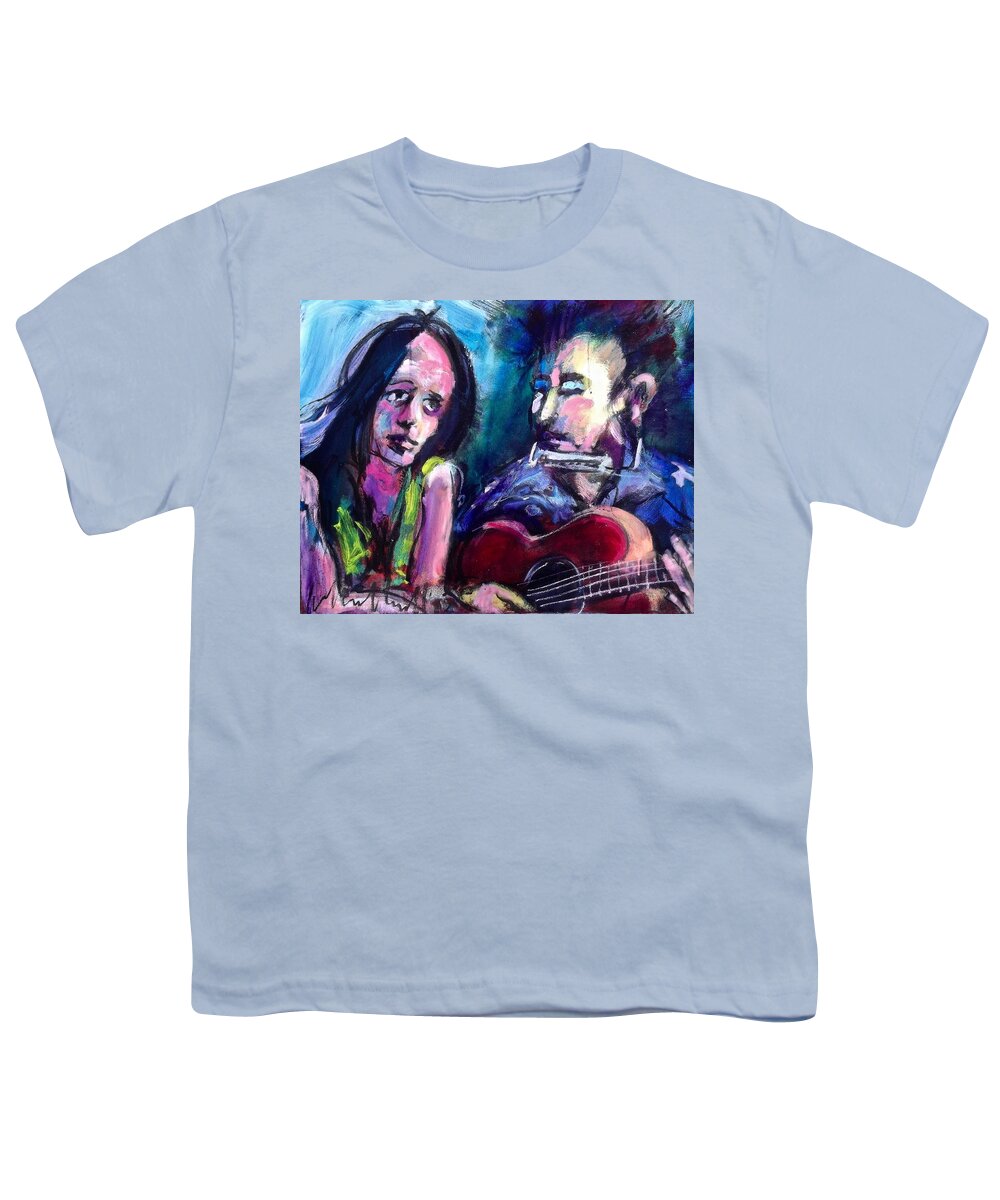 Painting Youth T-Shirt featuring the painting Sad Eyed Lady by Les Leffingwell