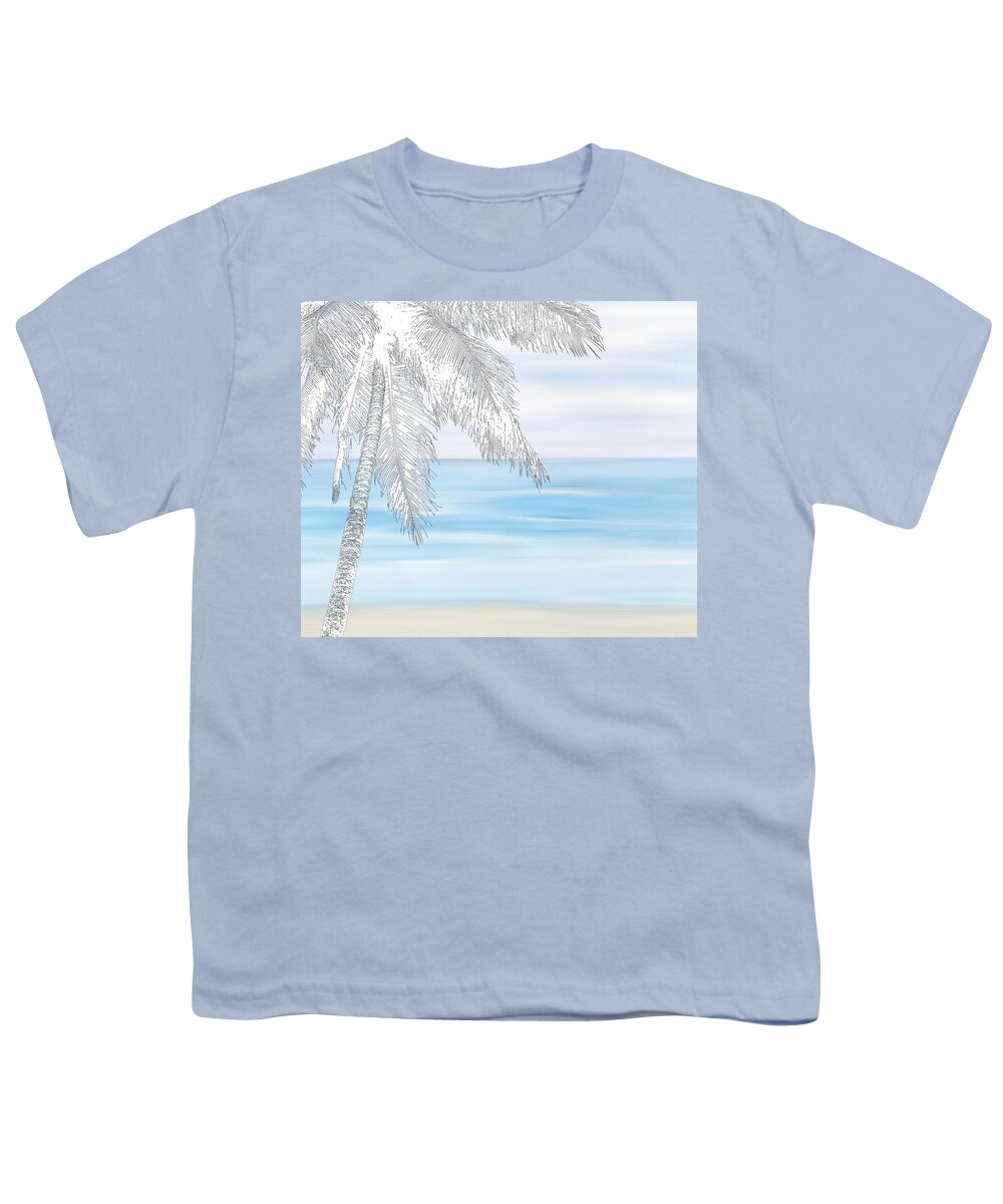 Beach Youth T-Shirt featuring the digital art Sea View 270 by Lucie Dumas