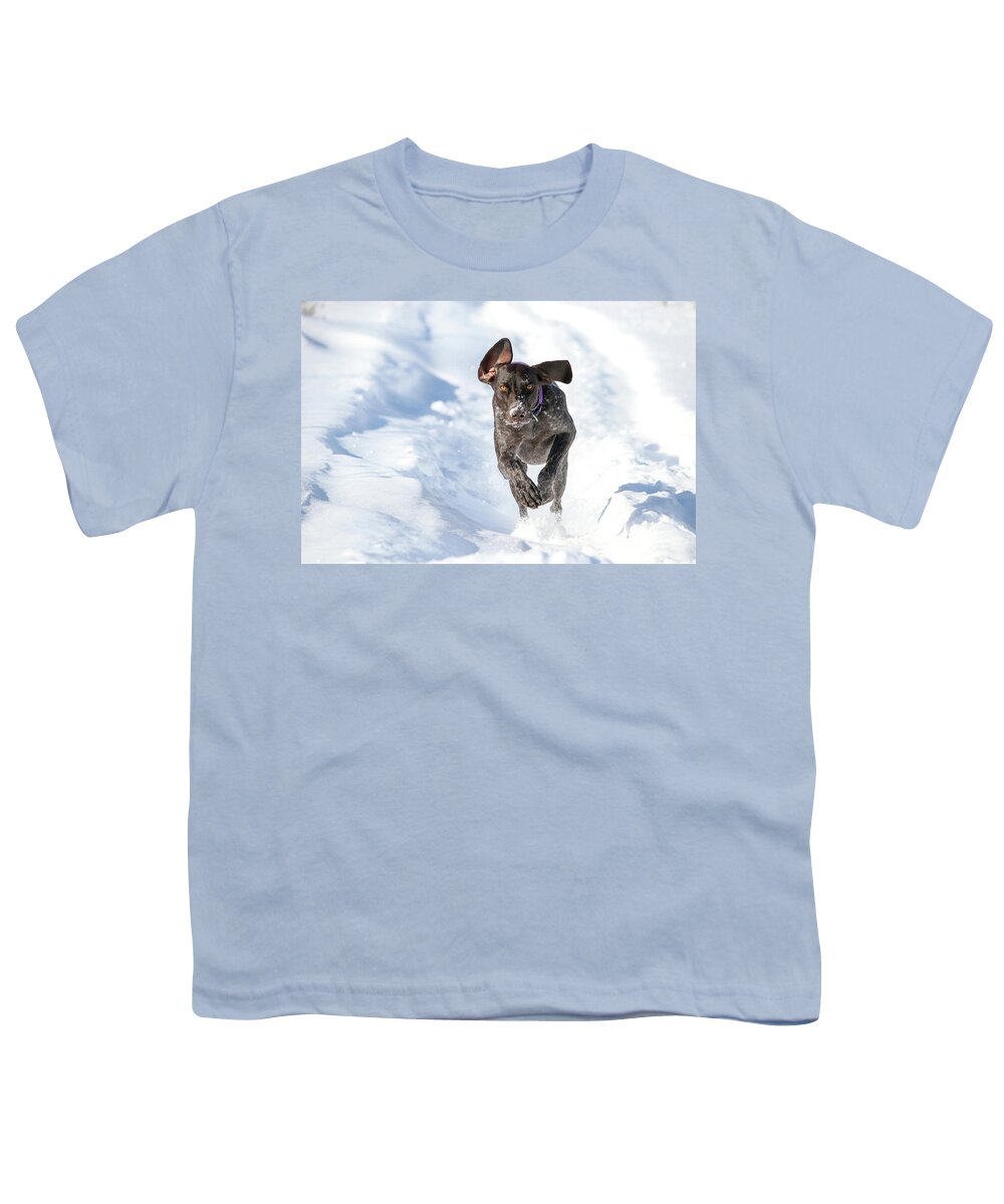 Snow Youth T-Shirt featuring the photograph Snow Bound Macie by Brook Burling