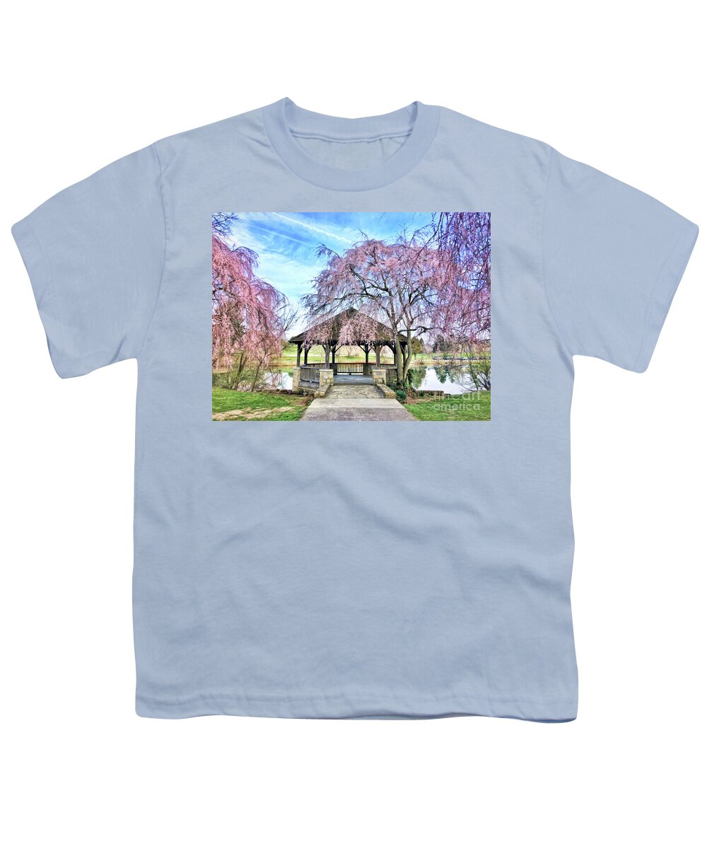 Spring Youth T-Shirt featuring the photograph Spring Blooms at the Duck Pond by Kerri Farley