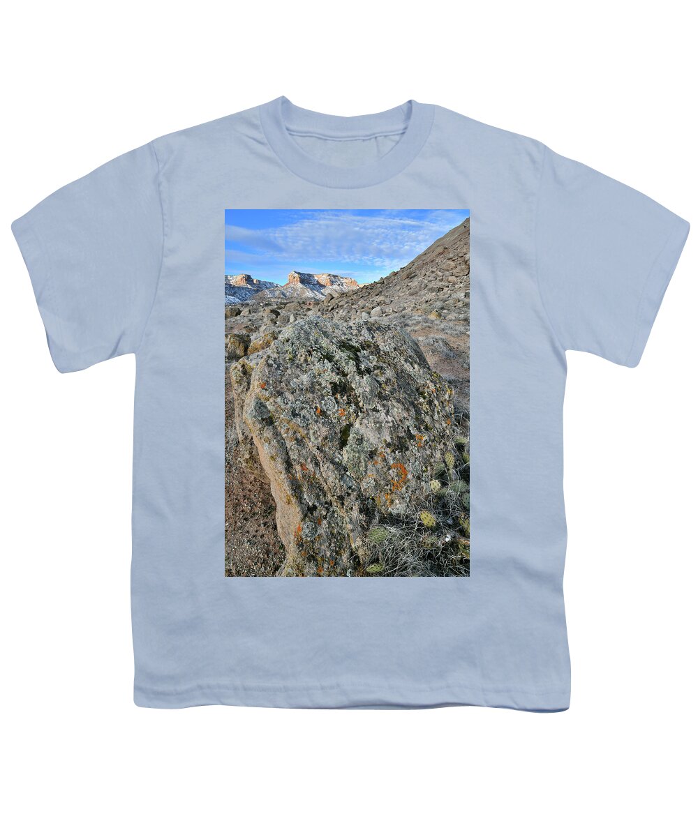 Red Point Youth T-Shirt featuring the photograph Sunrise on Colorado National Monument seen from Red Point by Ray Mathis