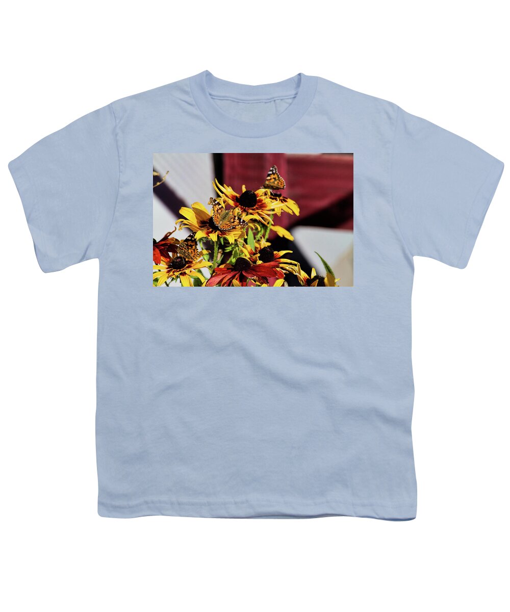 Butterfly Youth T-Shirt featuring the photograph Three in a Row by Alana Thrower