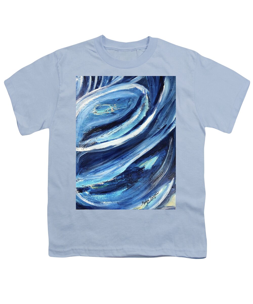 Uranus Blue Youth T-Shirt featuring the painting Uranus Eyes by Medge Jaspan